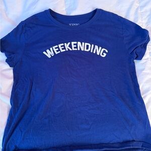 Modern Lux Blue 'Weekending' Graphic Tee for Kids